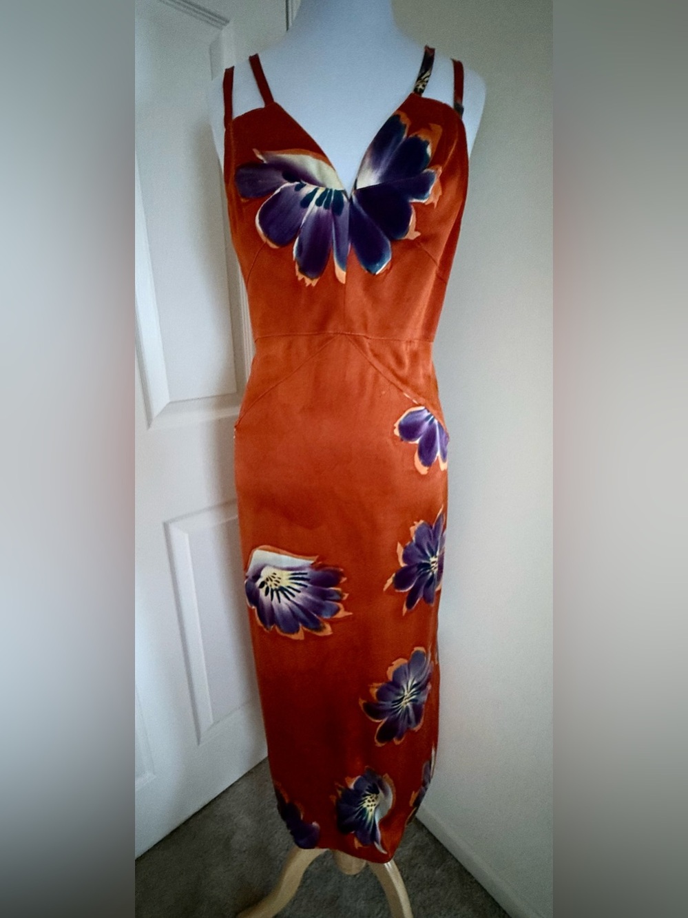 MICHEL KLINE DRESSY DRESS MULTICOLOR Size FR40/6-8US